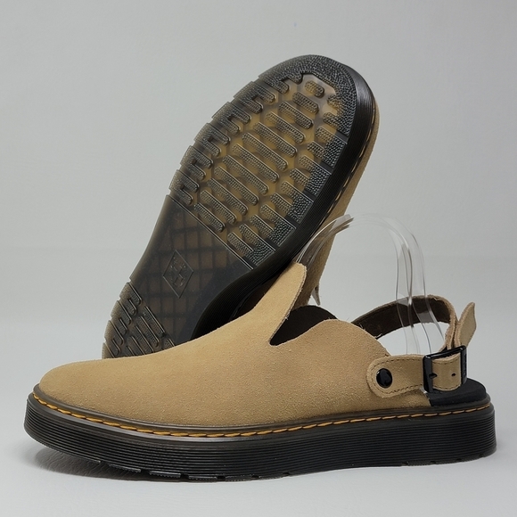 Dr. Martens Carlson Slingback Clog Mule Men\'s 12 Women\'s 13 Beige Suede NEW main image 4